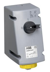 ABB Stotz-Kontakt 416MVS4W , Schaltbare Wandsteckdose, 16 A 4h, IP67, 3P+N+E , 2CMA167841R1000