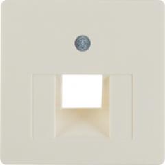 Berker 146802 Zentralplatte für UAE Steckdose weiß, glänzend Zentralplattensystem