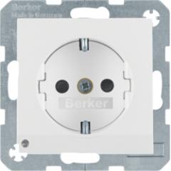 Berker 41091909 Steckdose SCHUKO mit LED-Orientierungslicht polarweiß matt Berker S.1/B.3/B.7