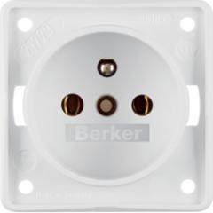 Berker 961852502 Steckdose mit Schutzkontaktstift polarweiß matt Integro Einsätze