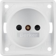Berker 961942502 Steckdose ohne Schutzkontakt polarweiß matt Integro Einsätze