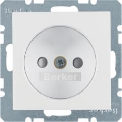 Berker 6167331909 Steckdose ohne Schutzkontakt polarweiß matt Berker S.1/B.3/B.7