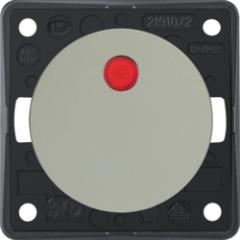 Berker 937522568 Kontroll-Wippschalter mit roter Linse chrom, matt lackiert Integro Flow/Pure