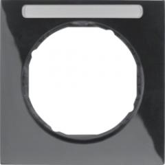 Berker 10112235 Rahmen mit Beschriftungsfeld schwarz, glänzend Berker R.3