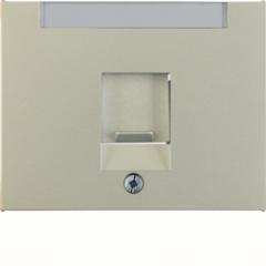 Berker 11707004 Zentralstück mit Staubschutzschieber undBeschriftungsfeld edelstahl, lackiert B