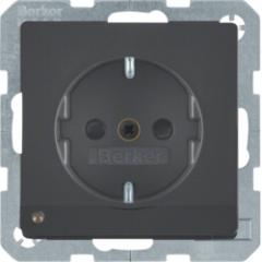 Berker 41096086 Steckdose SCHUKO mit LED-Orientierungslicht anthrazit samt Berker Q.1/Q.3