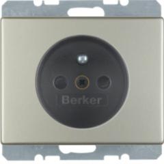 Berker 6768740004 Steckdose mit Schutzkontaktstift Edelstahl Rostfrei Berker Arsys