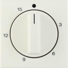 Berker 16328982 Zentralstück mit Regulierknopf für mechanische Zeitschaltuhr weiß, glänzend Berk