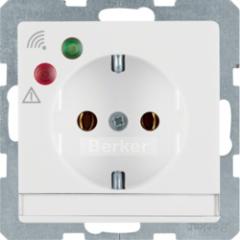 Berker 41086089 Steckdose SCHUKO mit Überspannungsschutzpolarweiß samt Berker Q.1/Q.3