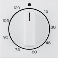 Berker 16338989 Zentralstück mit Regulierknopf für mechanische Zeitschaltuhr polarweiß, glänzend