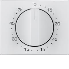 Berker 16357109 Zentralstück mit Regulierknopf für mechanische Zeitschaltuhr polarweiß, glänzend