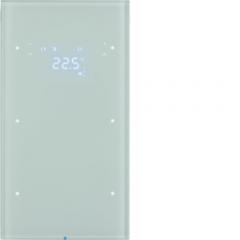 Berker 75642050 Touchsensor 2fach mit Temperaturregler Glas, polarweiß Berker R.3