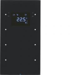 Berker 75643055 Touchsensor 3fach mit Temperaturregler Glas, schwarz Berker R.3