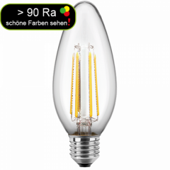 Blulaxa 48343 LED Filament Kerzenform 4,5 W warmweiß , E27
