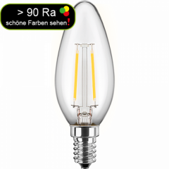 Blulaxa 48470 LED Filament Kerzenform 4,5 W warmweiß , E14