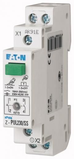 Eaton Z-PUL230/SS Taster, +LED, 230AC/DC, 2S, 16A, orange , 276297