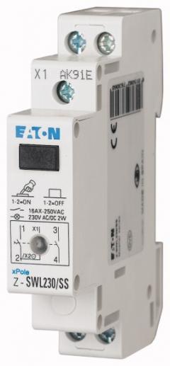 Eaton Z-SWL230/SS Schalter, +LED, 230AC/DC, 2S, 16A, orange , 276306