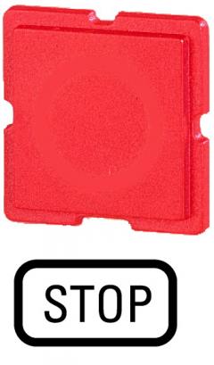 Eaton 110TQ25 Tastenplatte, rot, STOP , 093363