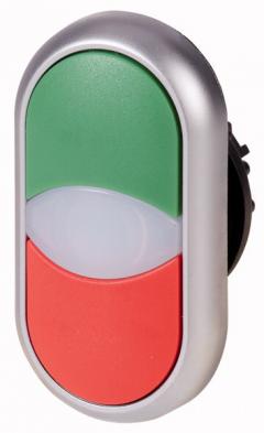 Eaton M22-DDL-GR Doppeldrucktaste, + Leuchtmelder, grün/weiß/rot , 216698