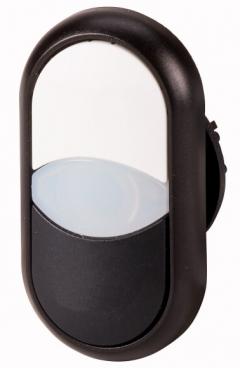 Eaton M22S-DDL-WS Doppeldrucktaste, + Leuchtmelder, weiß/weiß/schwarz , 216705