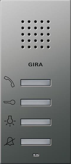 Gira 1250600 Wohnungsstation AP System 55 Edelstahl