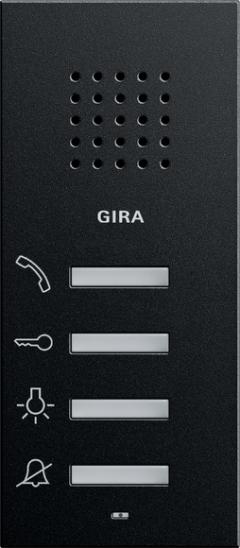 Gira 1250005 AP System 55 schwarz Wohnungsstation