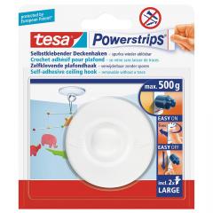 TESA 58029-20-0 PowerStrips Deckenhaken weiß