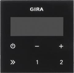 Gira 248005 Bedienaufsatz Unterputz-Radio RDS System 55 Schwarzglasoptik