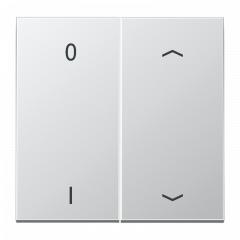 Jung ENOAL2995P01-L EnOcean Funk-Wandsender 4-kanalig, Symbole 0 I und Pfeil, Serie LS, Aluminium