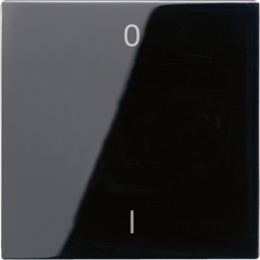 Jung ENOLS990-01SW EnOcean Funk-Wandsender 2-kanalig, Symbole 0 I, Serie LS, schwarz