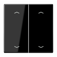 Jung ENOLS995MPSW EnOcean Funk-Wandsender 4-kanalig, mit 4 Pfeilsymbolen, Serie LS, schwarz