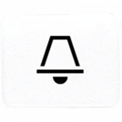 Jung 33KWW Kalotte mit Symbol, lichtundurchlässig, alpinweiß, Symbol Klingel