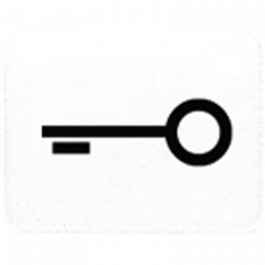 Jung 33TWW Kalotte mit Symbol, lichtundurchlässig, alpinweiß, Symbol Tür