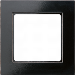 Jung AC581SW Rahmen 1fach, senkrechte und waagerechte Montage, Duroplast, A CREATION, schwarz