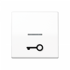 Jung AS591T1KO5WW Wippe mit Lichtleiter, mit abtastbarem Symbol Tür, Duroplast, Serie AS, alpinweiß