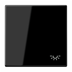 Jung LS990LSW Wippe 1fach, Symbol Licht, Duroplast, Serie LS, schwarz