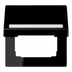 Jung LS990BFNAKLSW Klappdeckel mit Rückstellfeder, mit Schriftfeld, Thermoplast, Serie LS, schwarz
