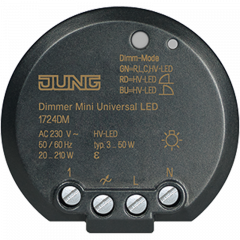 Jung 1724DM Dimmer Mini Universal LED, mit Nebenstelleneingang