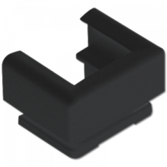 Jung 12SW Einführungsschieber für Kabelkanal 15 x 15 mm, Thermoplast, schwarz