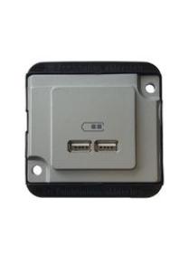MERTEN MEG4366-7060 USB Ladestation-Einsatz mattsilber PANZER