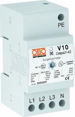 OBO Bettermann V10 Compact-AS 255V mit Akustiksignal Überspannungsableiter , 5093391