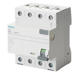 Siemens 5SV3344-6KK01 FI-Schutzschalter 40/0,03A 3polig+N 400V 4TE kurzzeitverz.