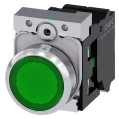 Siemens 3SU1152-0AB40-3BA0 Drucktaster beleuchtet 22mm rund grün 1S