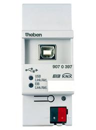 Theben 9070397 Datenschnittstelle USB KNX Verteilereinbau 2TE