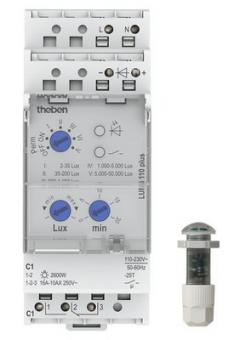Theben 1100900 LUNA110 plus 230V mit Einbaulichtsensor Dämmerungsschalter