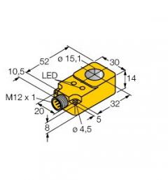 Turck 1407200 BI15R-Q14-AP6X2-H1141 Induktiver Sensor