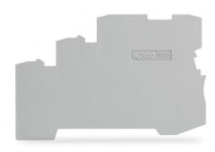 Wago 2000-5391 1 mm dick für 3-Leiter-Klemmen grau Abschluss- und Zwischenplatte