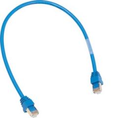 Hager ZZ45WAN040 2xRJ45 Stecker blau 400mm Patch-Kabel
