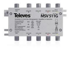 Televes 746111 MSV511G 4 x SAT+1xterr. 5-9,5dBterr. Verstärker