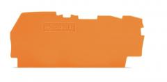 Wago 0,8mm dick für 3-Leiter-Klemmen orange Abschluss- Zwischenplatte